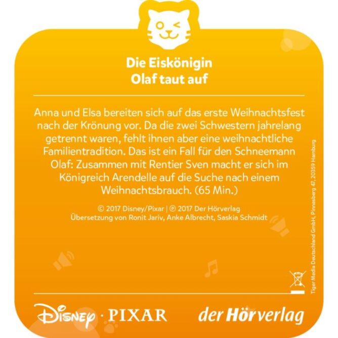 tigercard – Die Eiskönigin – Olaf taut auf – Bild 3