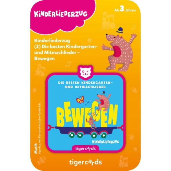 tigercard – Kinderliederzug – Folge 1: Die besten Kindergarten- und Mitmachlieder – Bewegen