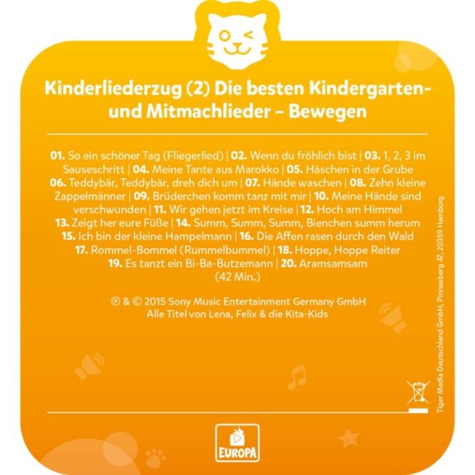 tigercard – Kinderliederzug – Folge 1: Die besten Kindergarten- und Mitmachlieder – Bewegen – Bild 3