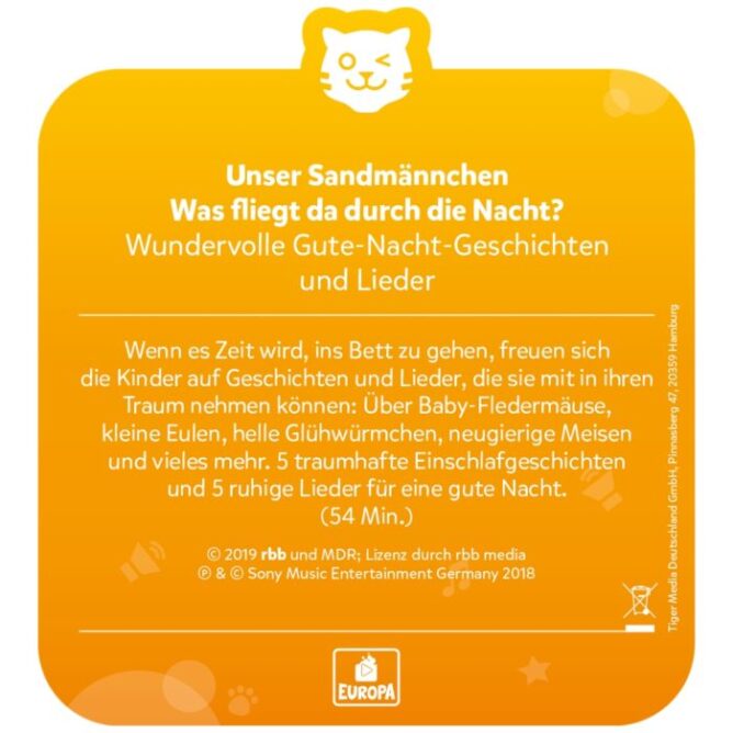 tigercard – Unser Sandmännchen – Was fliegt da durch die Nacht? – Bild 3