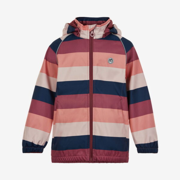 Minymo Softshelljacke gestreift rosa navy